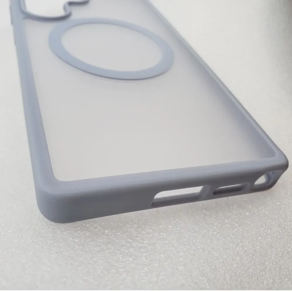 TORRAS Magnetic Case for Samsung Galaxy S25 Ultra - Gray Translucent Cover